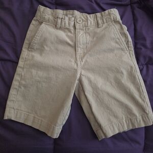 3 Pairs Old Navy Boys Tan Khaki Flat-Front Shorts